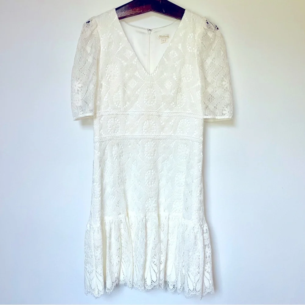 Shoshanna Ines Lace Dress in Ivory - Picture 3 of 10